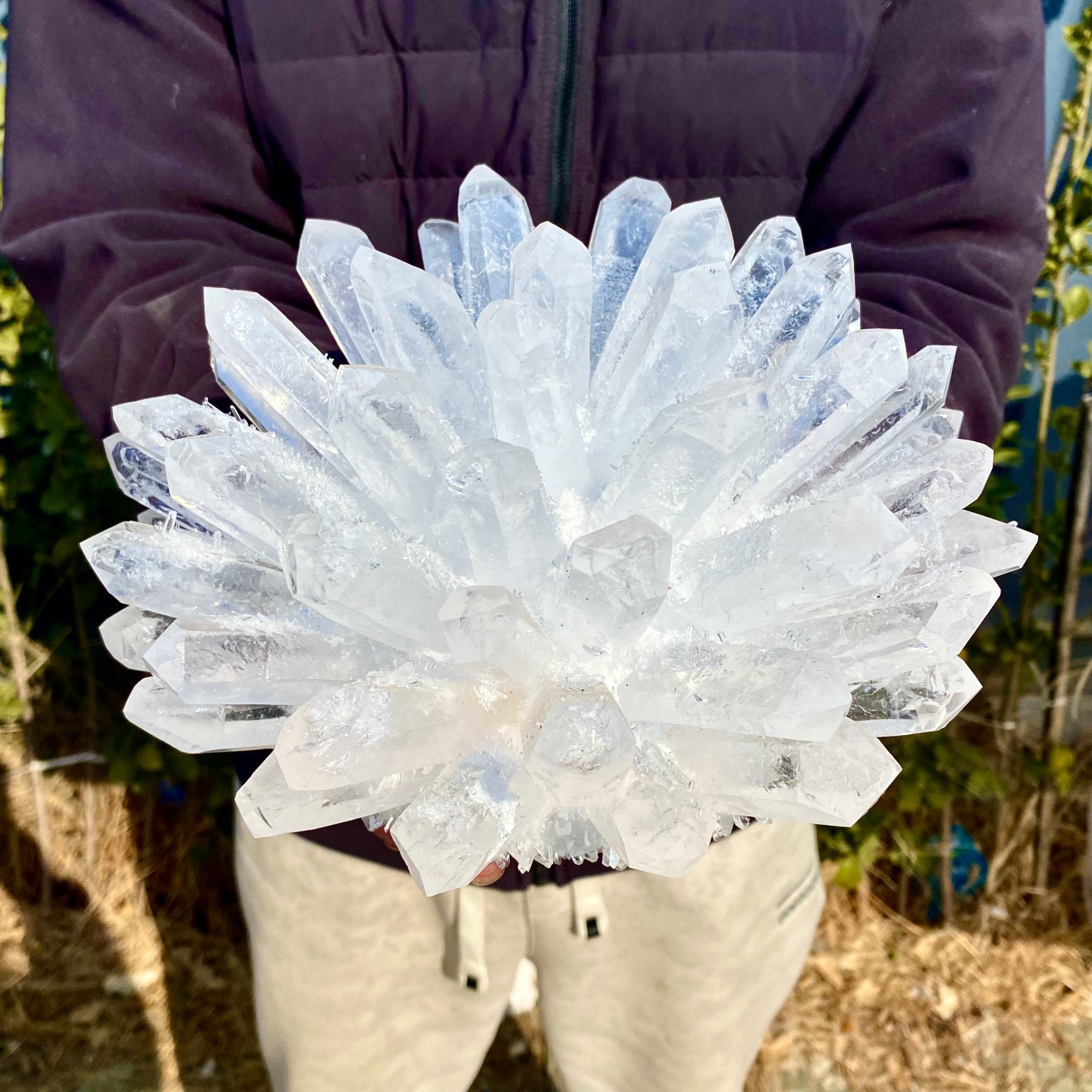 9.98LB New find white phantom crystal quartz cluster mineral specimen healing
