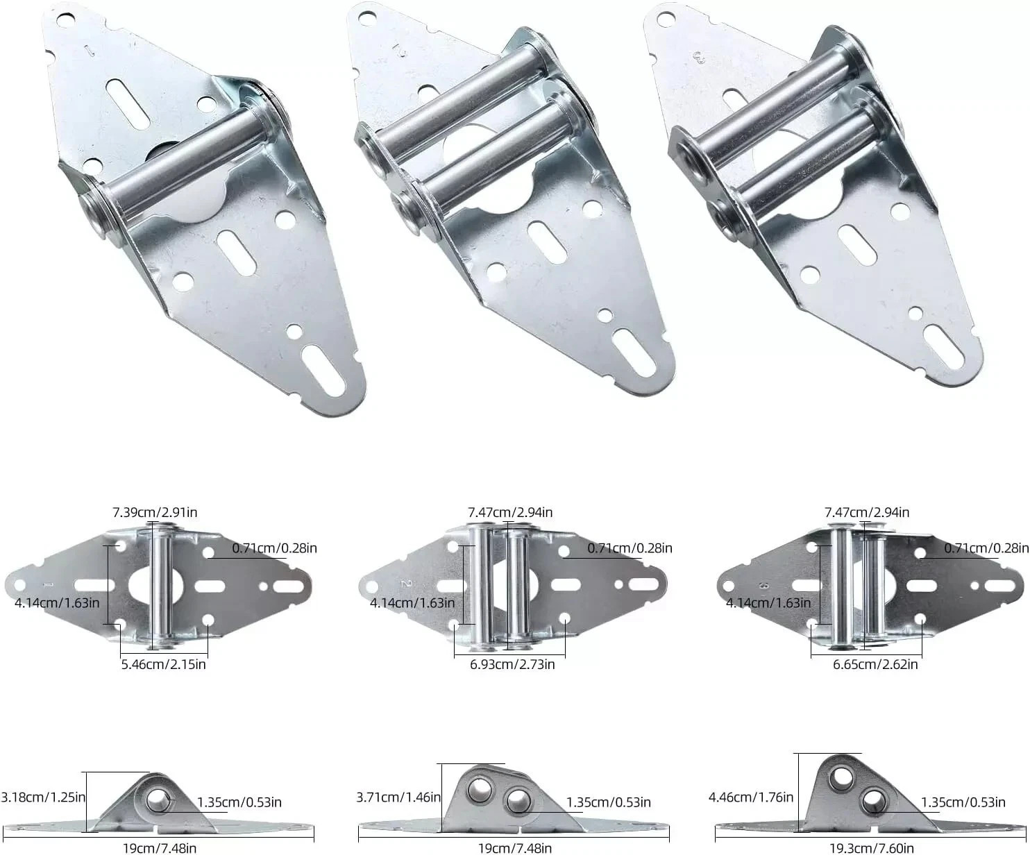👍Premium Garage Door Roller/Hinge/Top Bracket/Wire Rope Kit for 7' Height Doors