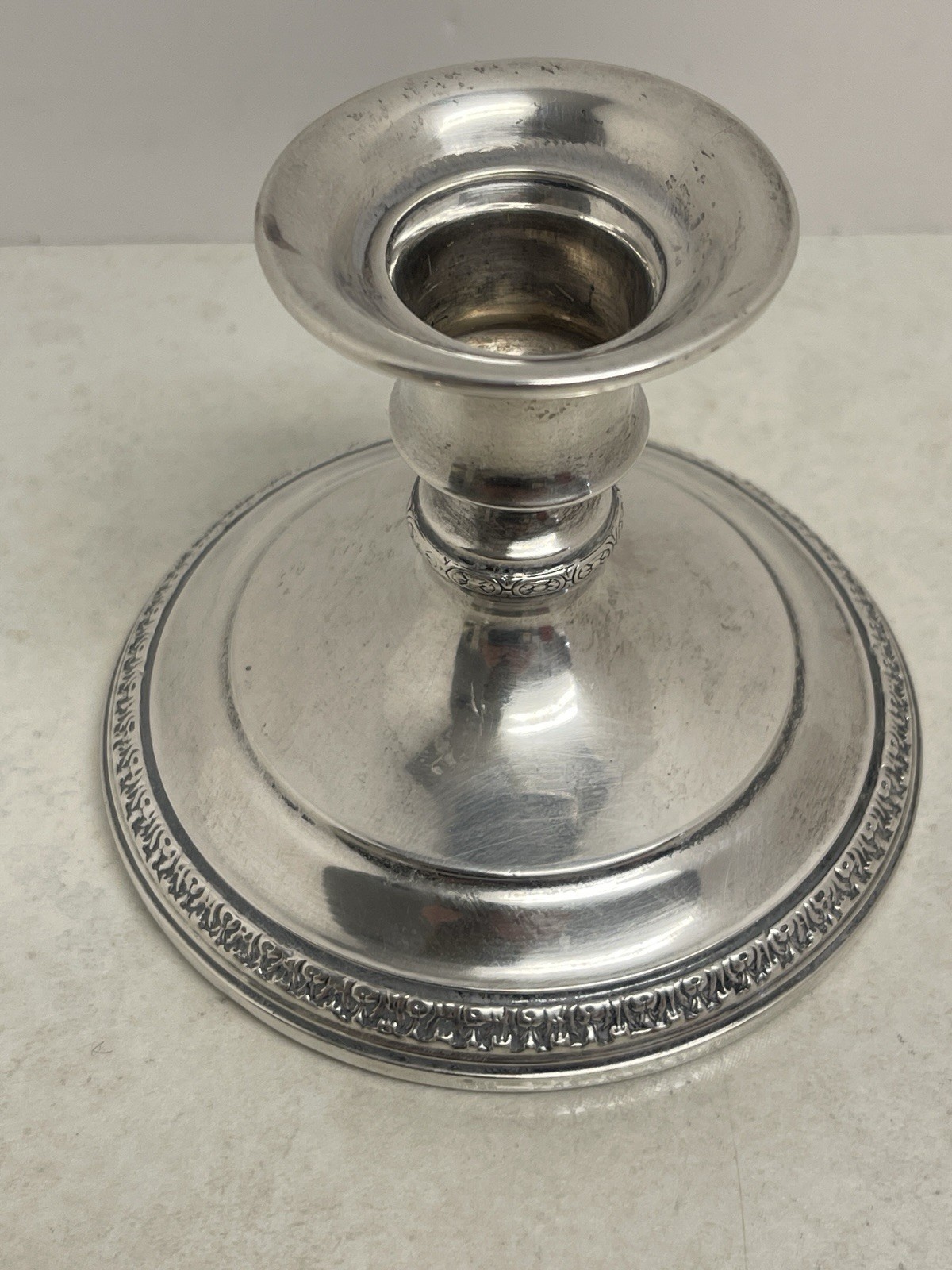 Webster Co Sterling Silver Candlestick Pair Vintage Weighted 335 Grams