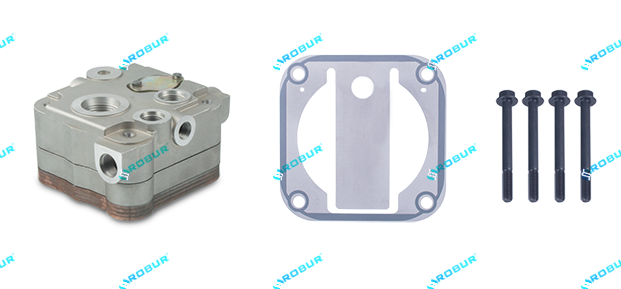 Air Brake Compressor Cylinder Head W/Plate Kit for Caterpillar /C11/C13 /C15/C18