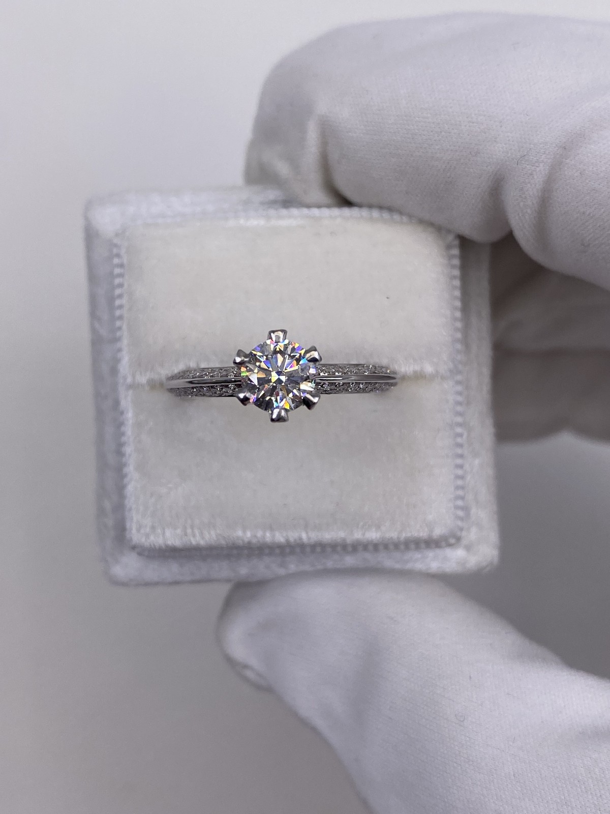 DIAMOND ENGAGEMENT RING ROUND VS1 E 1.6 CT GROWN LAB CREATED PLATINUM NEW SZ 4-9