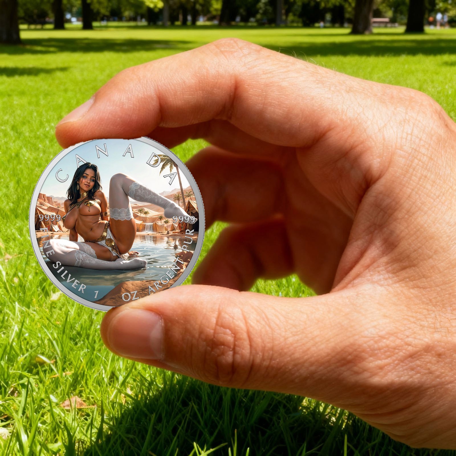 Canada 2025 Oasis Relaxing Temptation Naughty Sexy Girl Silver-Plated Coin