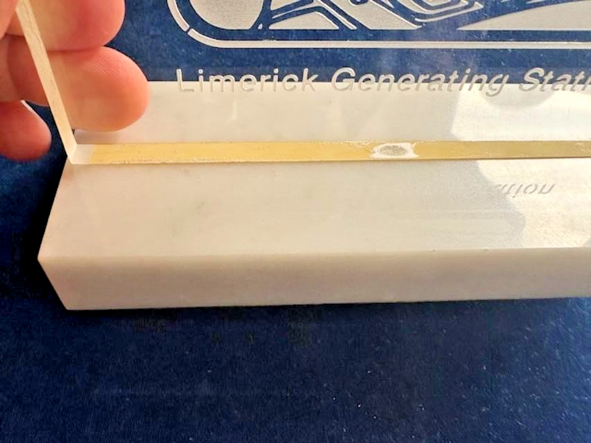 VTG 1980's LIMERICK NUCLEAR GENERATING STATION (Pa.) - Glass/Marble Display