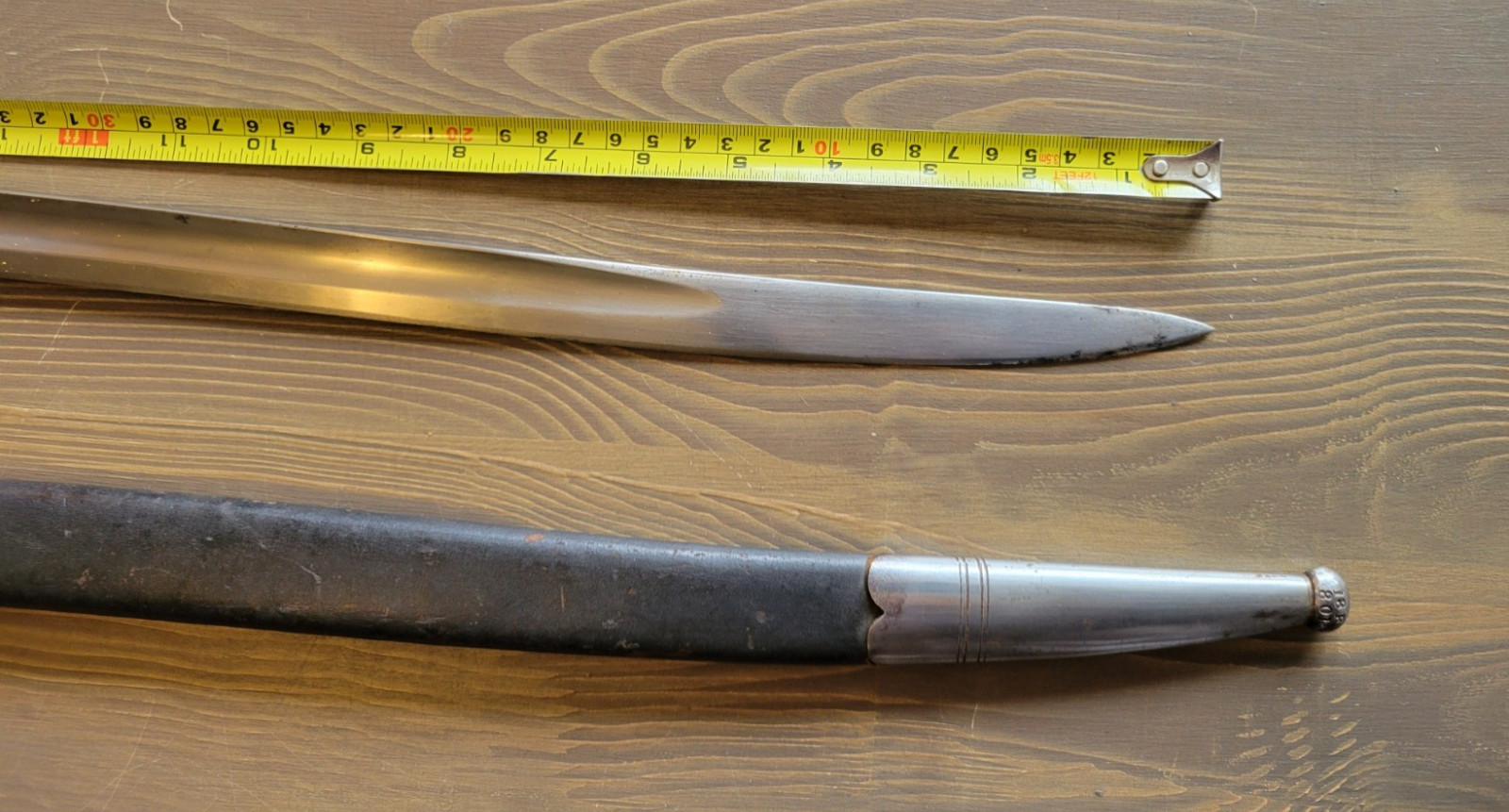 Post-Civil-War German Yatagan Bayonet with Matching Numbers