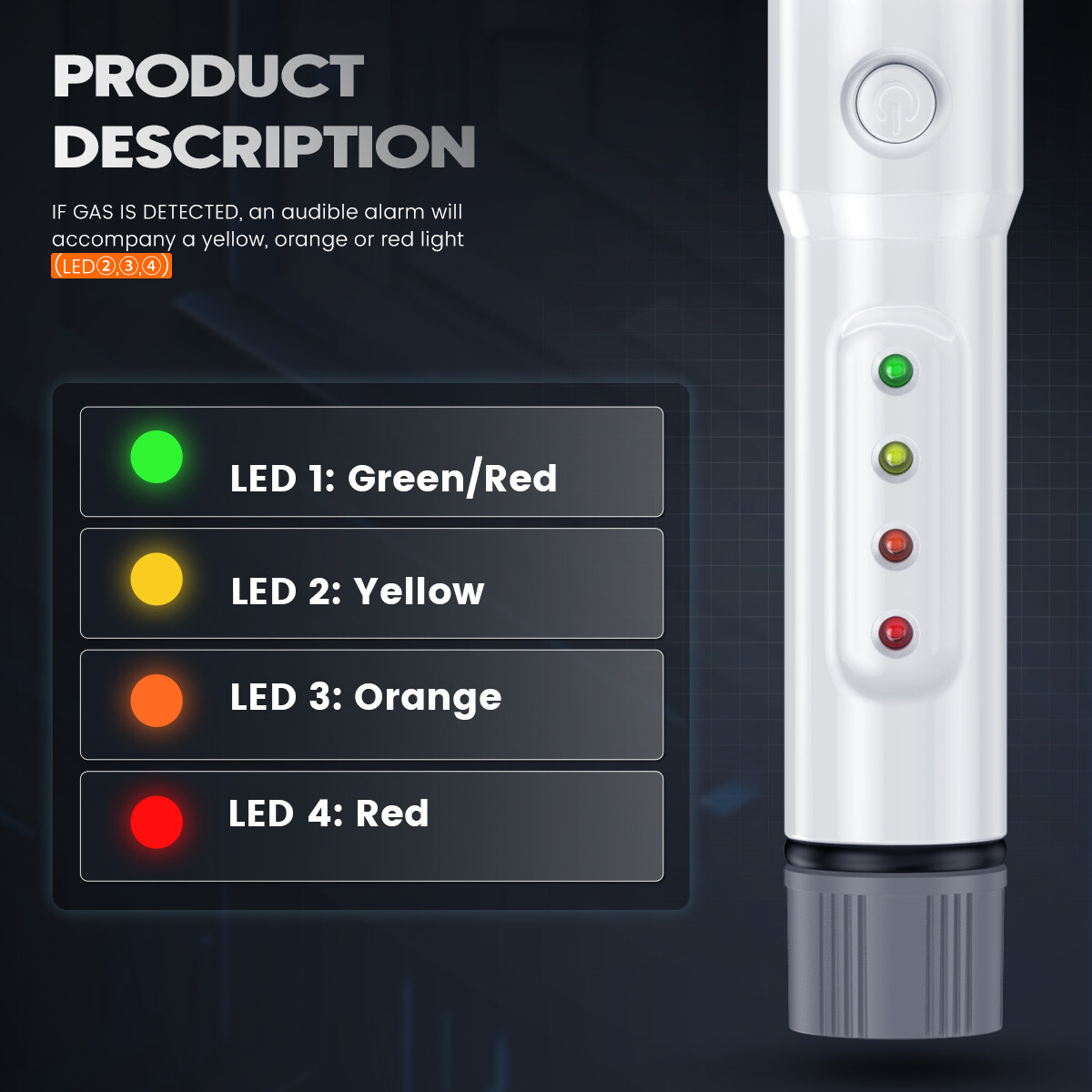 Portable Gas Leak Detector Tester Propane Methane Natural Gas Alarm Sensor Safe