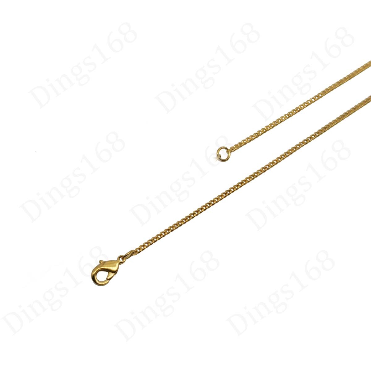 18K Yellow Gold Filled 1mm/2mm/2.4mm 16/18/20/22" 24" Cable Chain Necklace L146G