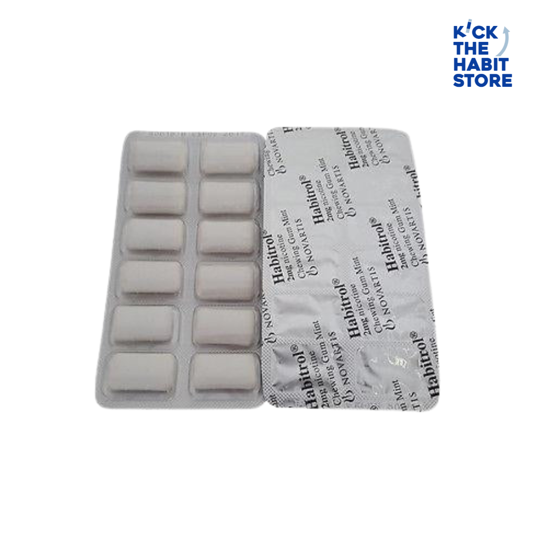 Habitrol Gum 2mg Mint 816 Pieces - 4 Boxes Sugar Free Nicotine Quit Smoking Now
