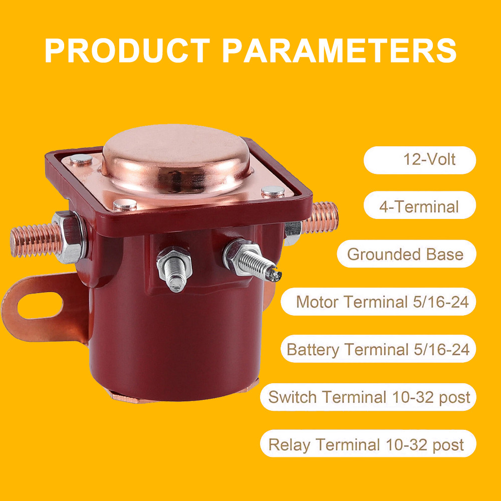 12V Heavy Duty Solenoid Relay Red Fits For Ford Starter Car Truck SW3 SNL135 A++