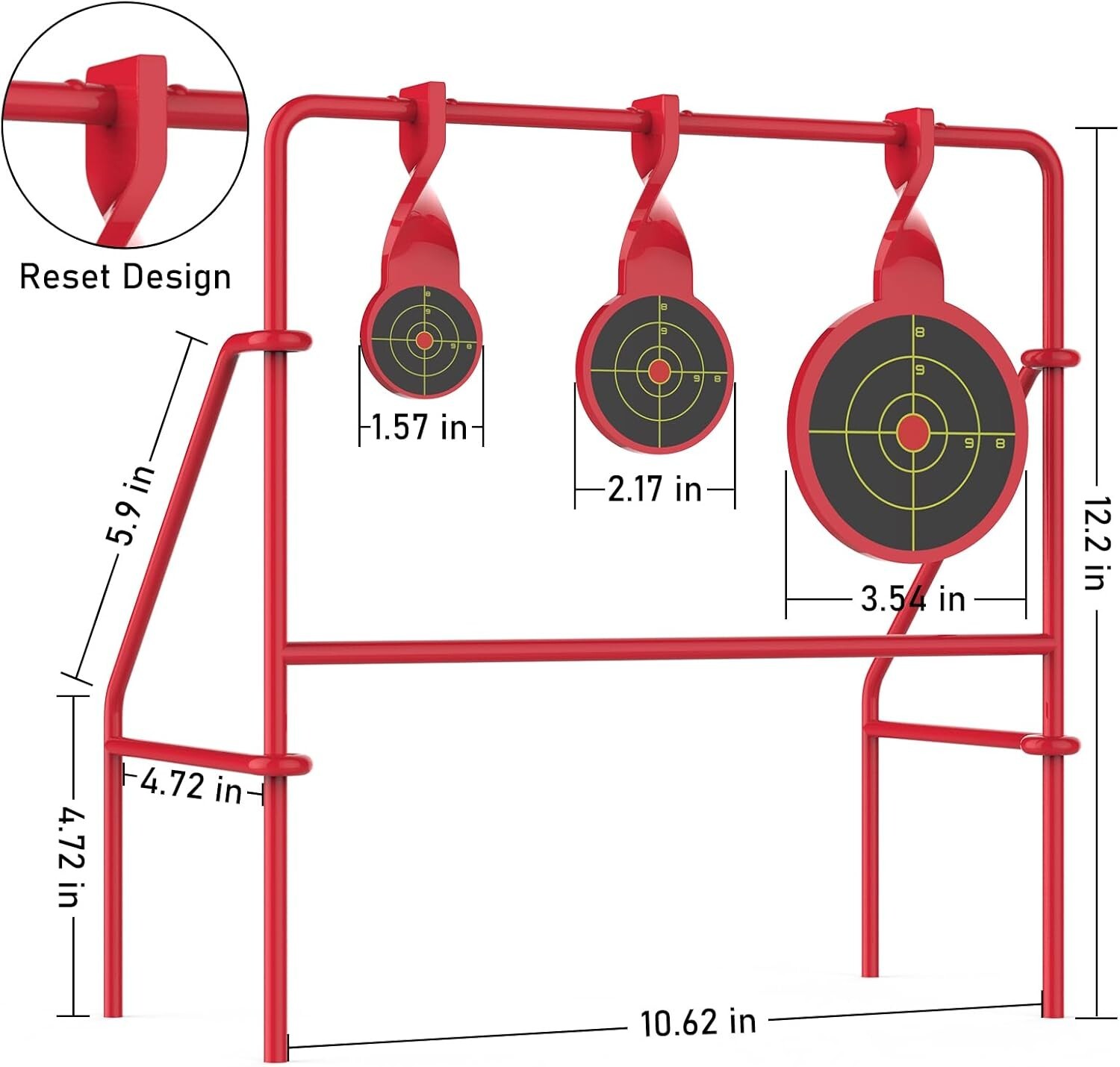 Durable Spinning Shooting Targets - Foldable Steel Design for .22 Rimfire