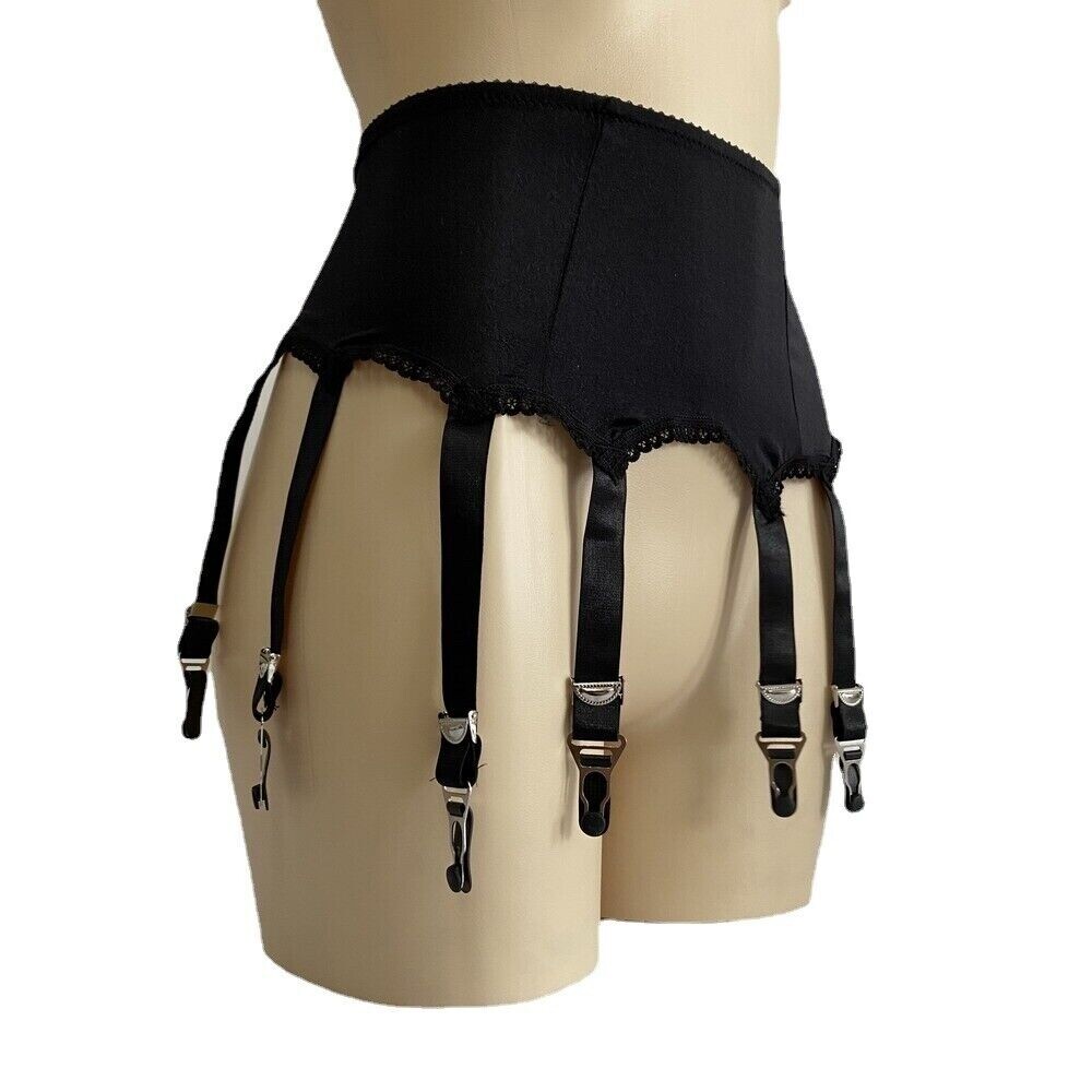 US Retro 10 Straps Suspender Belt Garter Belts W 10 Metal Clips Sexy Underwear