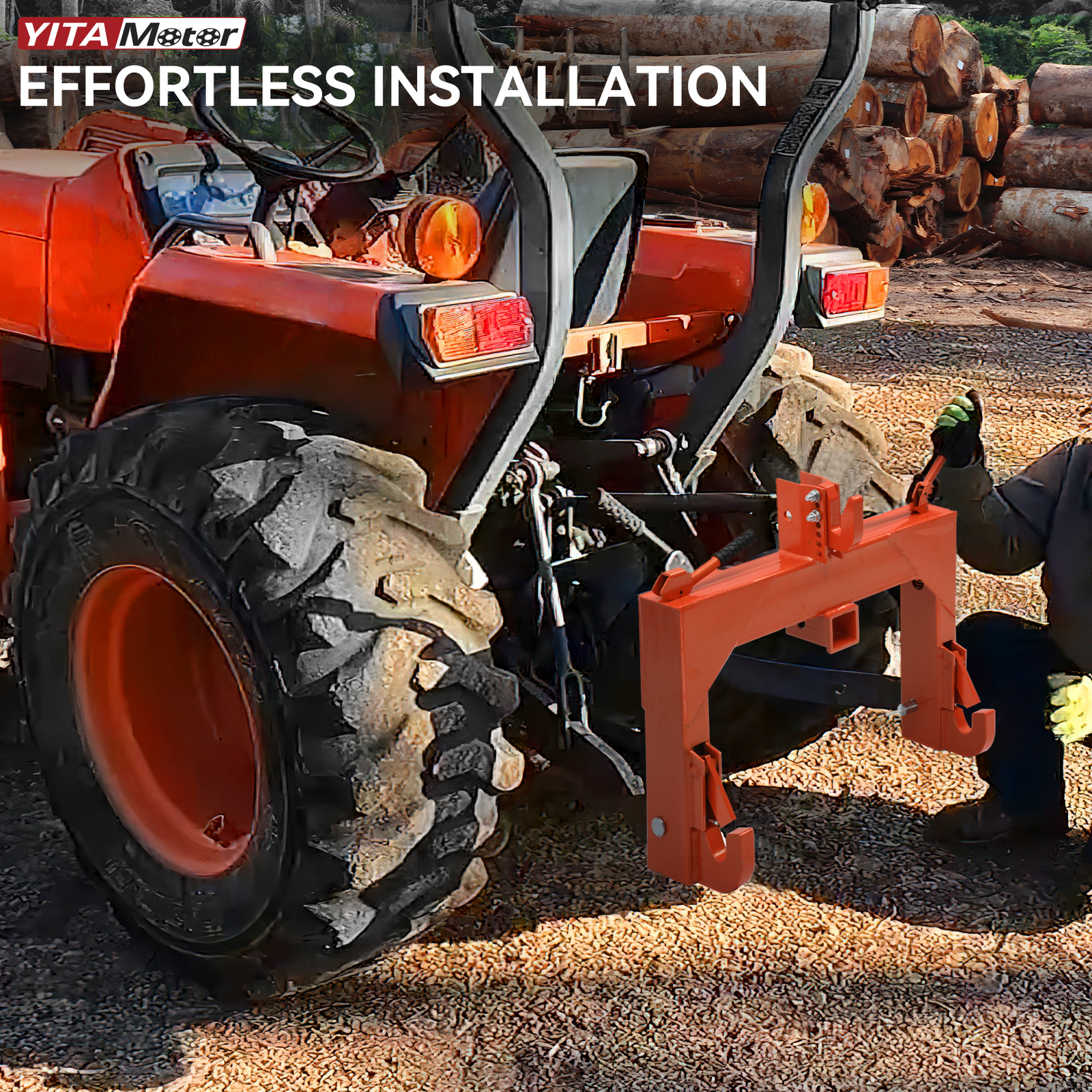 3 Pt Quick Hitch Adapter For Category 1 & 2 W/ Adjustable Bolt Tractor 3000lb