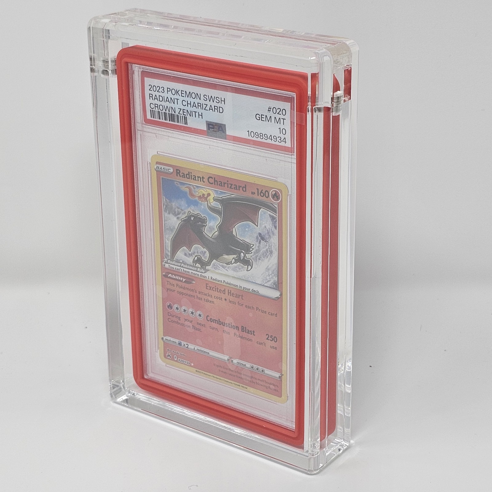 PSA Acrylic Magnetic Phantom Display Case With Graded Guard / Bumper Installed