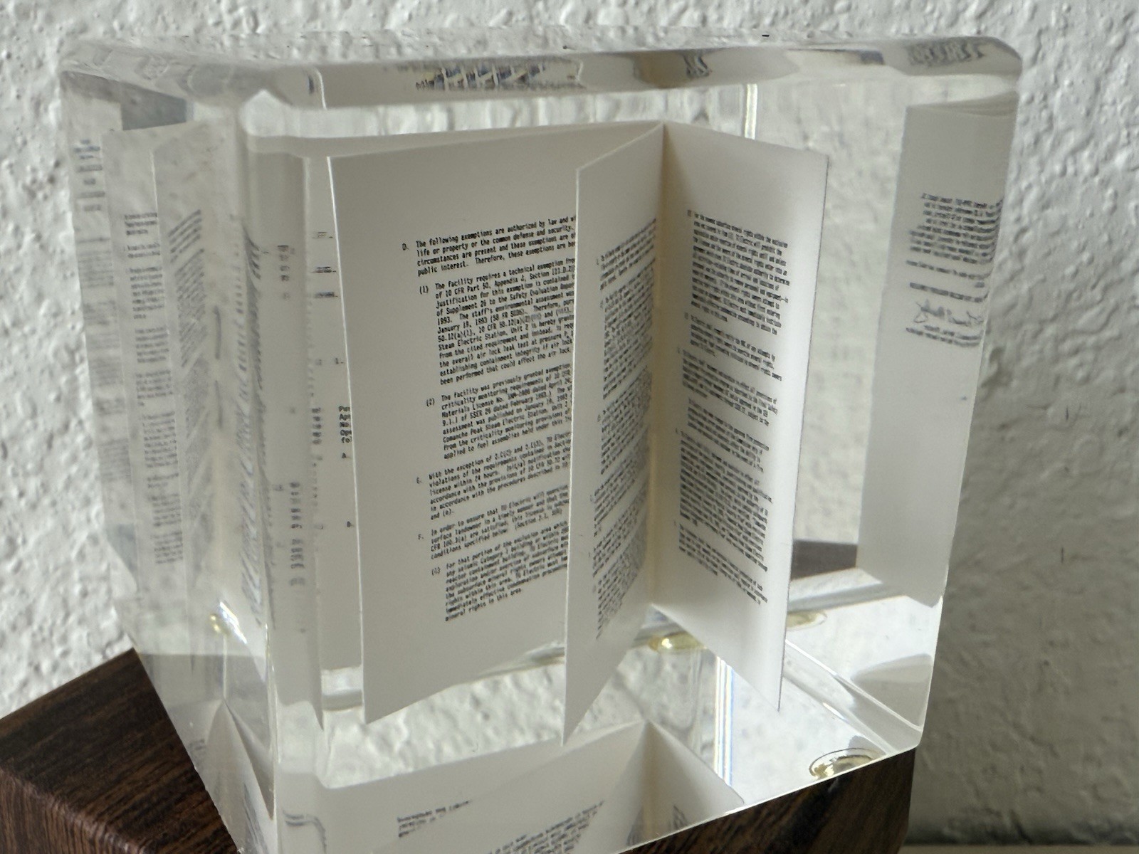 U.S. Nuclear Regulatory Commission Power Plant Texas Paperweight 2.25” Vintage