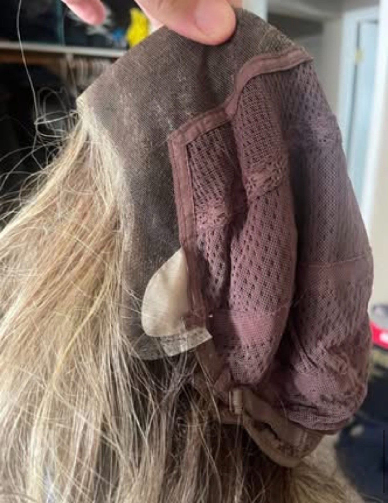 Long Brown (with Blond Highlights) Luxury Heat Friendly Wig