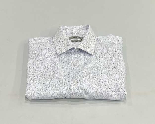 Kenneth Cole Reaction Men's Quick Dry Dress Shirt White/Blue M