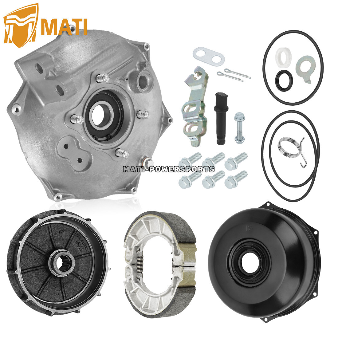 Rear Brake Plate Cover Drum Hub Seals Kit for Honda Rancher 420 Foreman 500 520