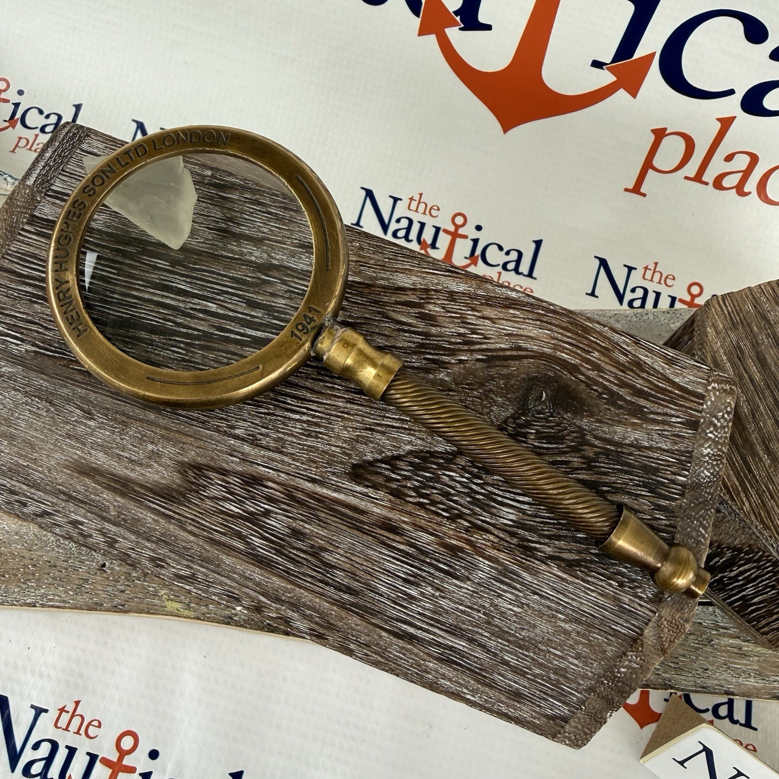 5.5" Brass Magnifying Glass, Antique Finish Hand Held Magnifier, Vintage Style