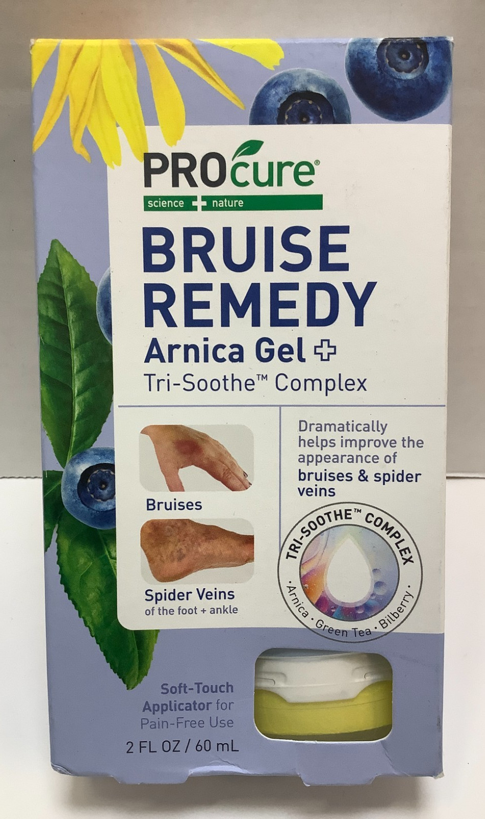 Procure Bruise Remedy Arnica Gel + Tri-Soothe Complex, Spider Veins, 2pk