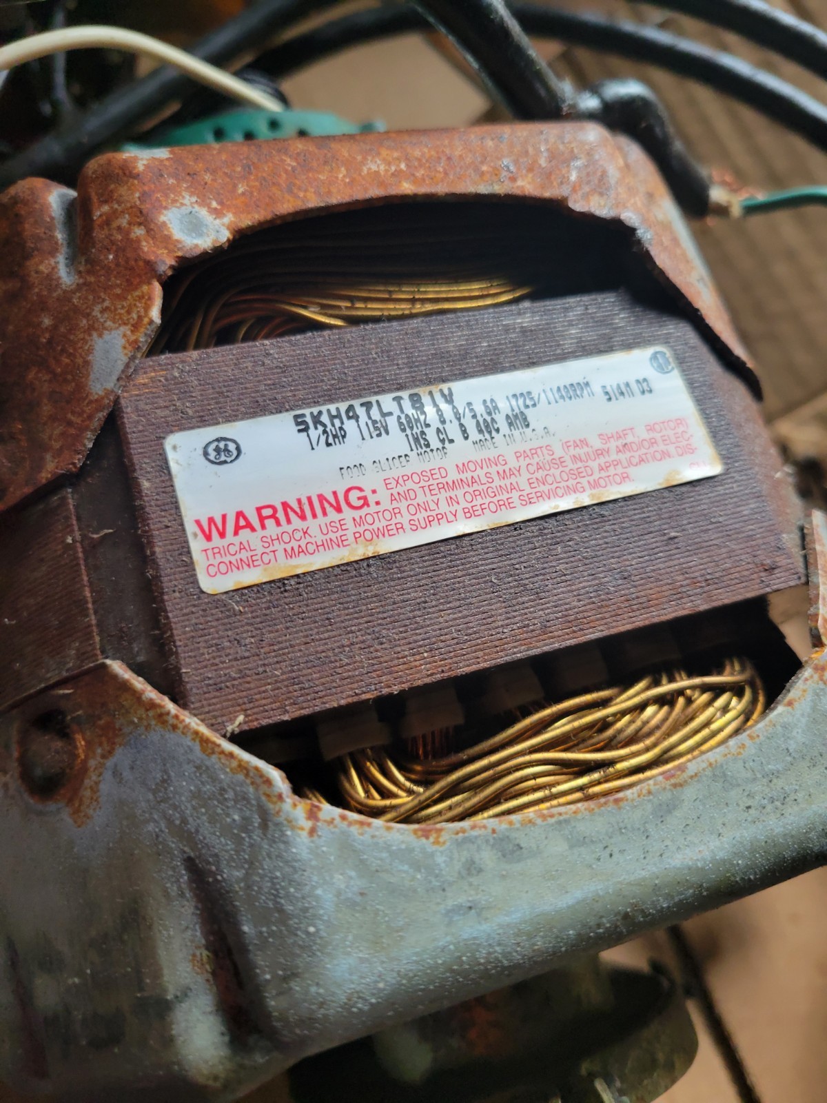 Berkel Slicer Model 909/1 Complete GE Motor Assembly + All Electrical Components