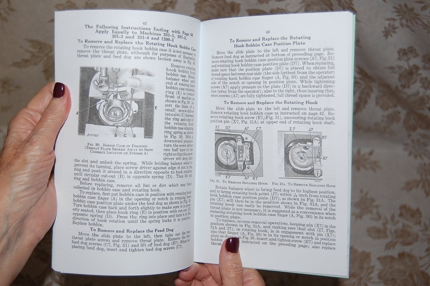 Singer Adjusters Manual for Service and Timing of 201 and 1200 Sewing Machines