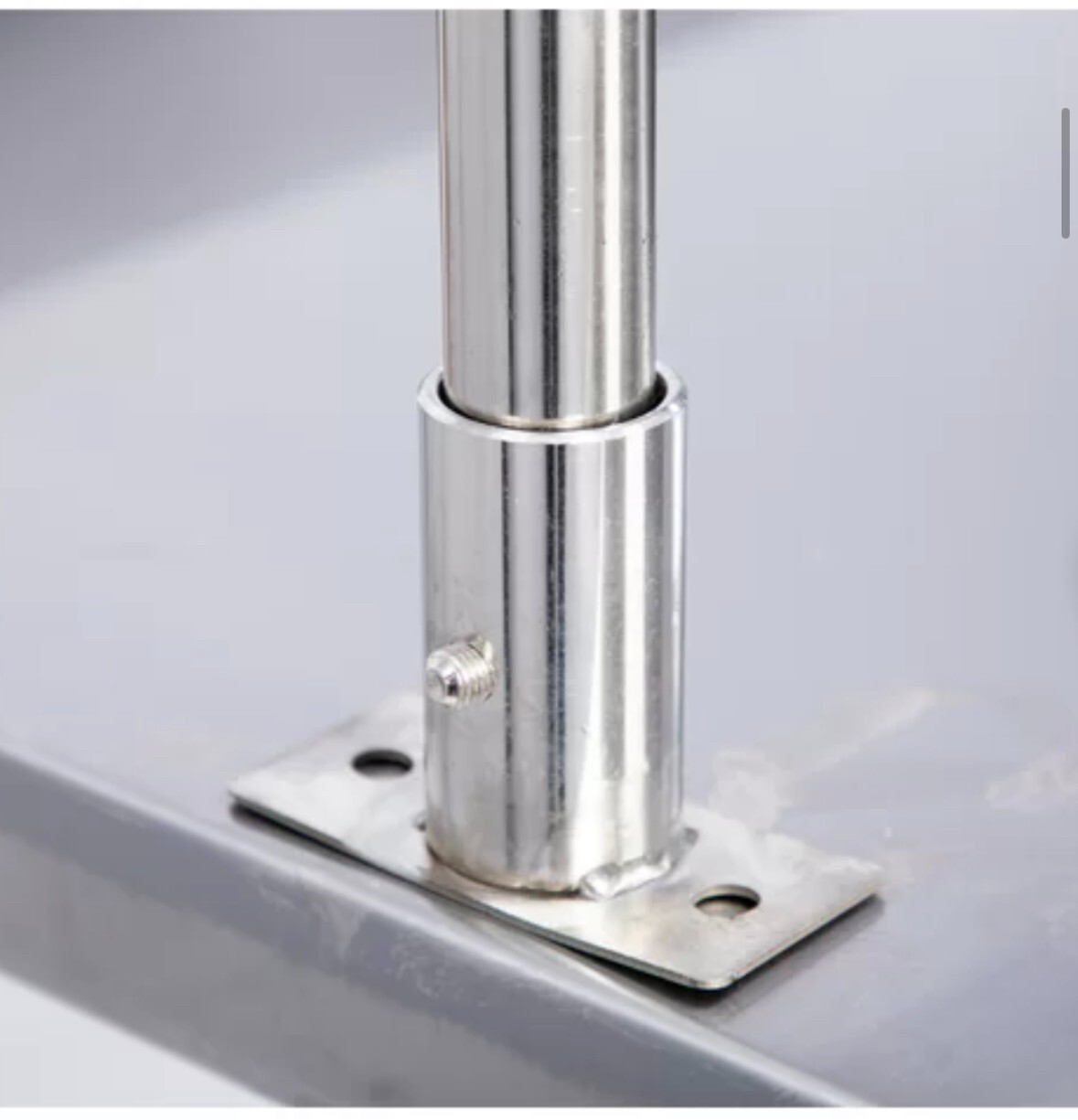 Stainless Steel Adjustable Double Overshelf for Work Table 18"x48" - TOP Mount