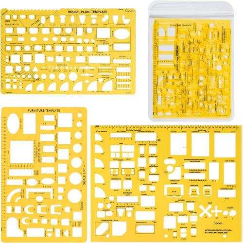 Sooez Architectural Templates, House Plan Template, Interior Design Yellow