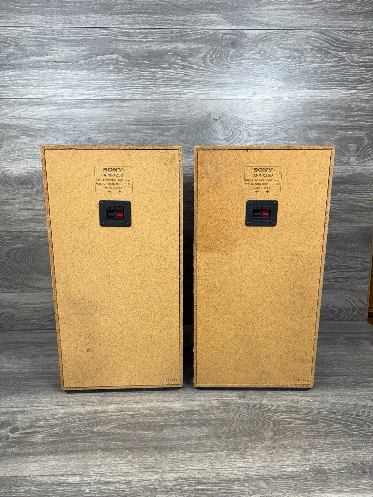 Vintage Sony Model #APM-X250 Speakers Rare Set Made In Japan