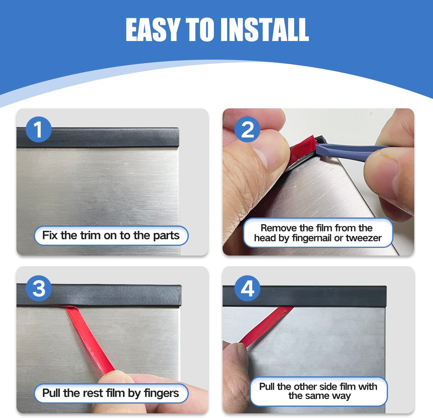 Rubber Edge Trim, Self-Adhesive Rubber Edge Trim, Edge Protector for Sheet Metal