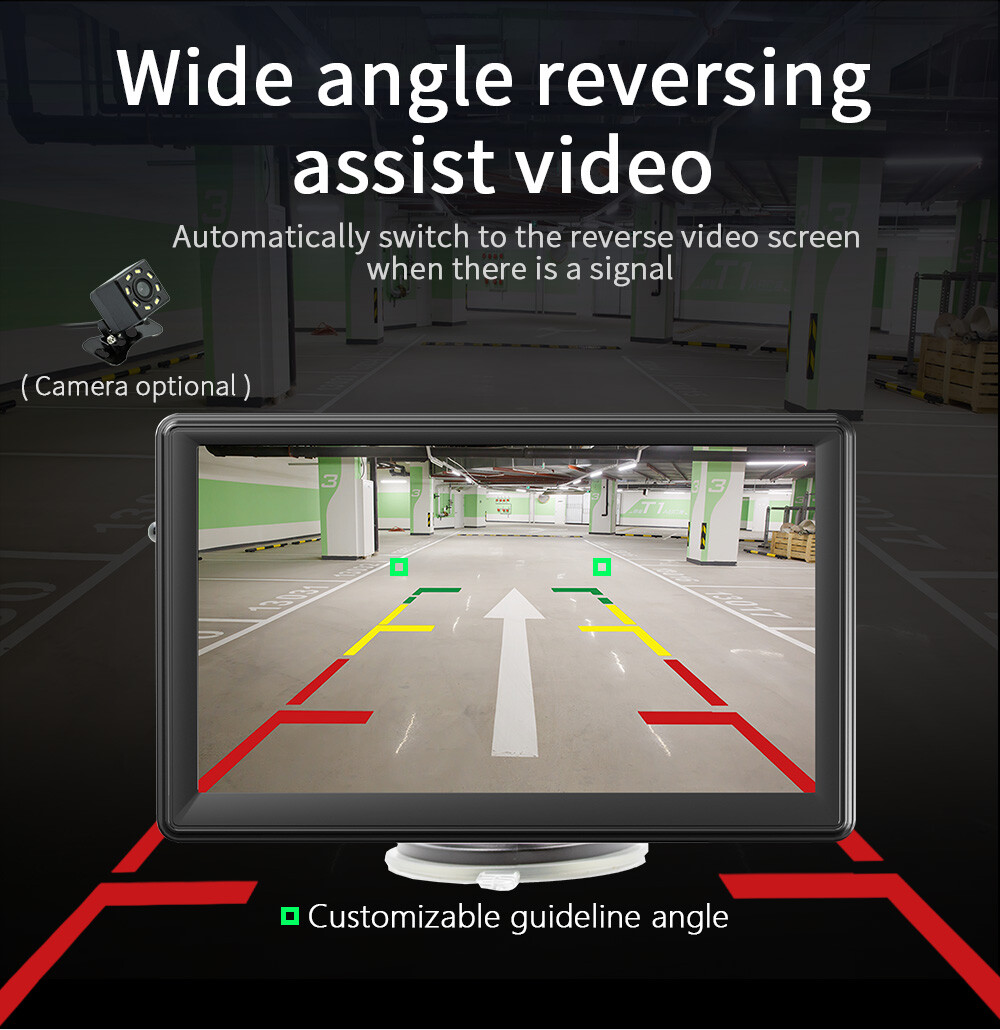 7" Wireless WiFi Android Auto/iPhone MirrorLink BT Portable Carplay Navigation