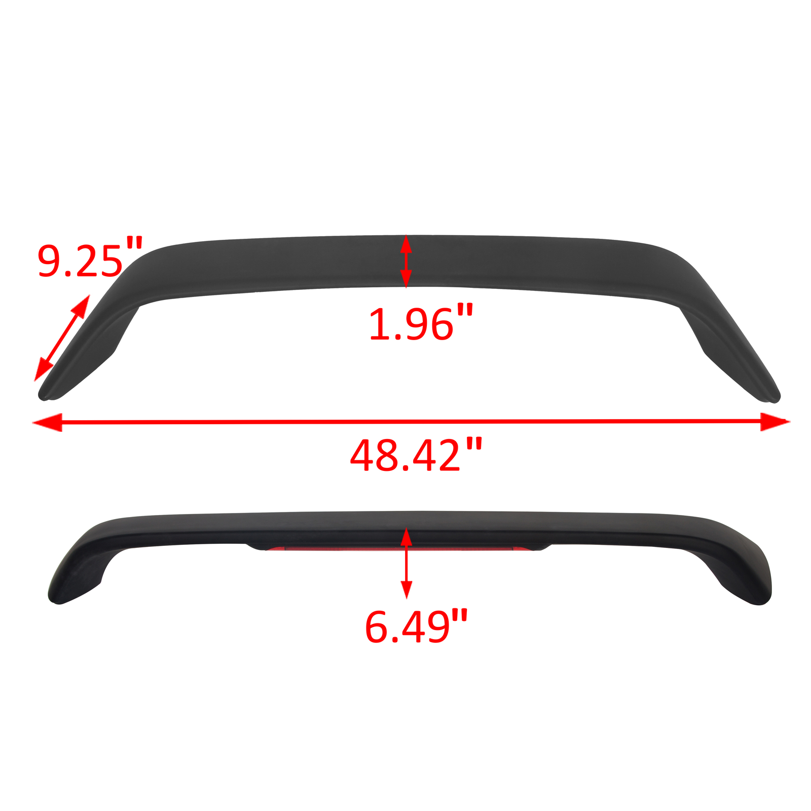 FOR HONDA CIVIC 4DR COUPE EM EJ Si 96-2000 TRUNK SPOILER WING W/ LED BRAKE LIGHT