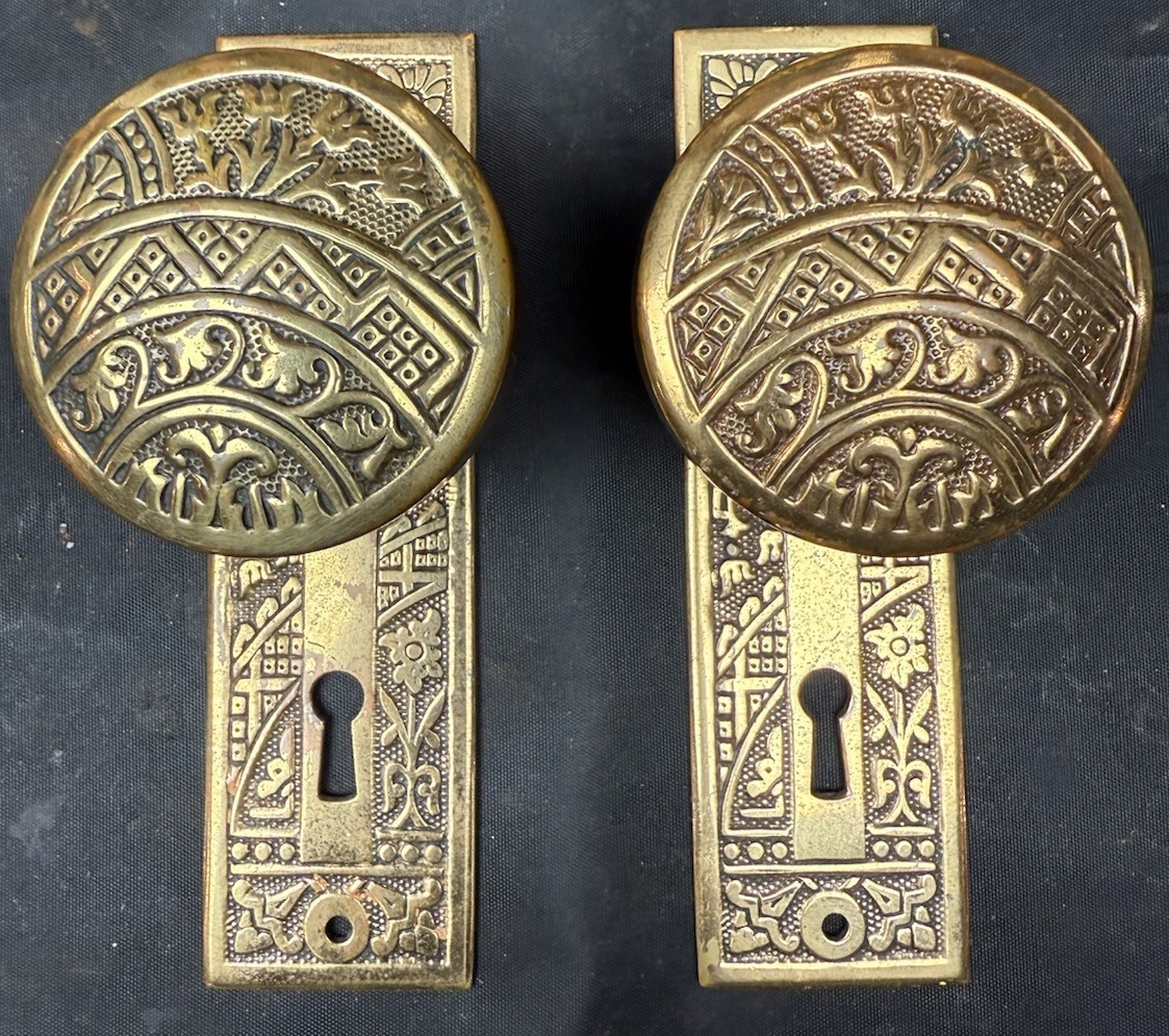 Corbin 1895 Ceylon Passage Set Drum Knobs Eastlake Victorian 1 Of 11 Sets