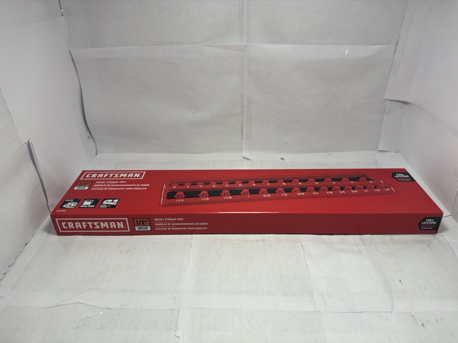 Craftsman 1/2” Drive Socket Storage Tray Organizer Rack SAE & Metric NEW