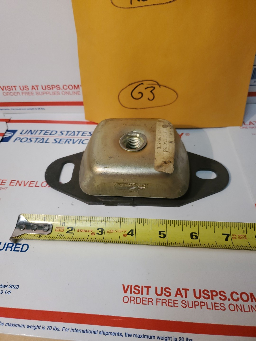 VOLVO PENTA TMD 22 ENGINE ISOLATER/ MOUNT #858161/846765 5321338-001 NEW, G2