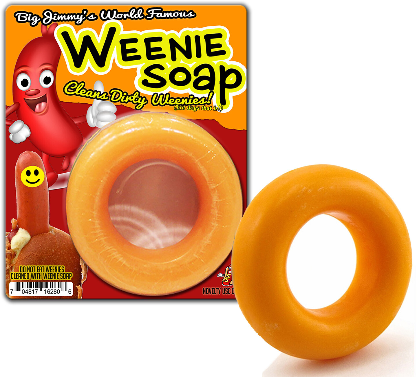 Weenie Soap - Cleans Dirty Wieners - Fun Novelty - Funny Men's Gag Gift Joke