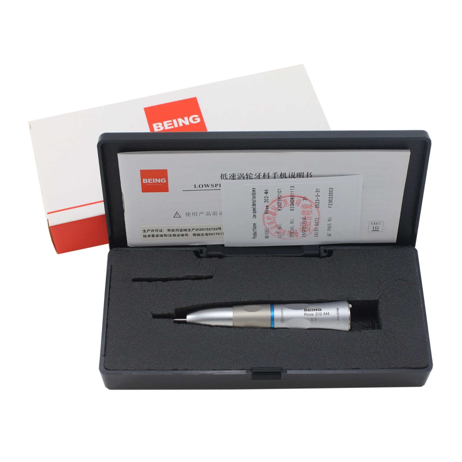 COXO Dental 20:1 Implant Surgical Handpiece Contra Angle Straight Fiber Optic