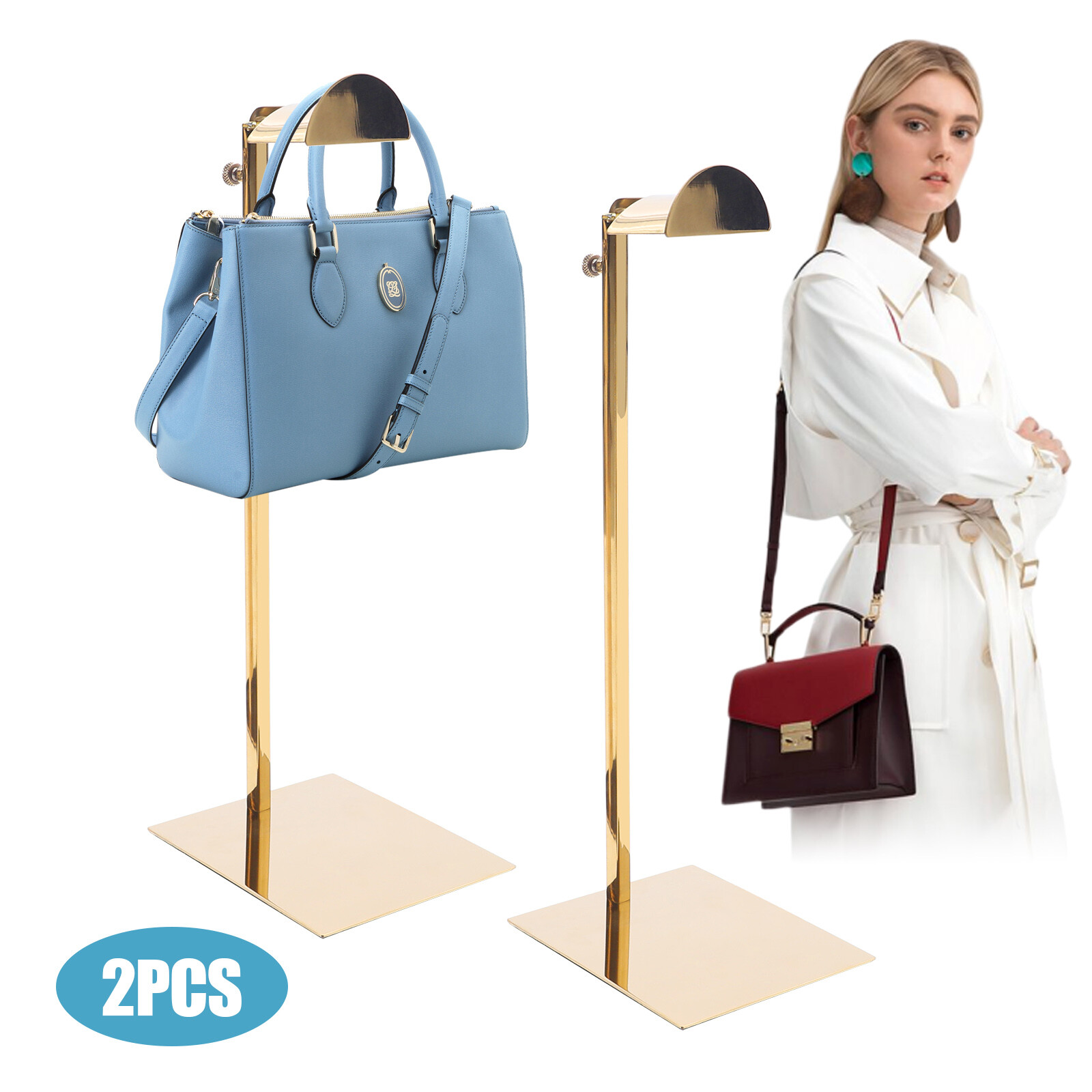 2x Handbag Display Stand Holder Hanging Bag Rack Display for Retail Store USA