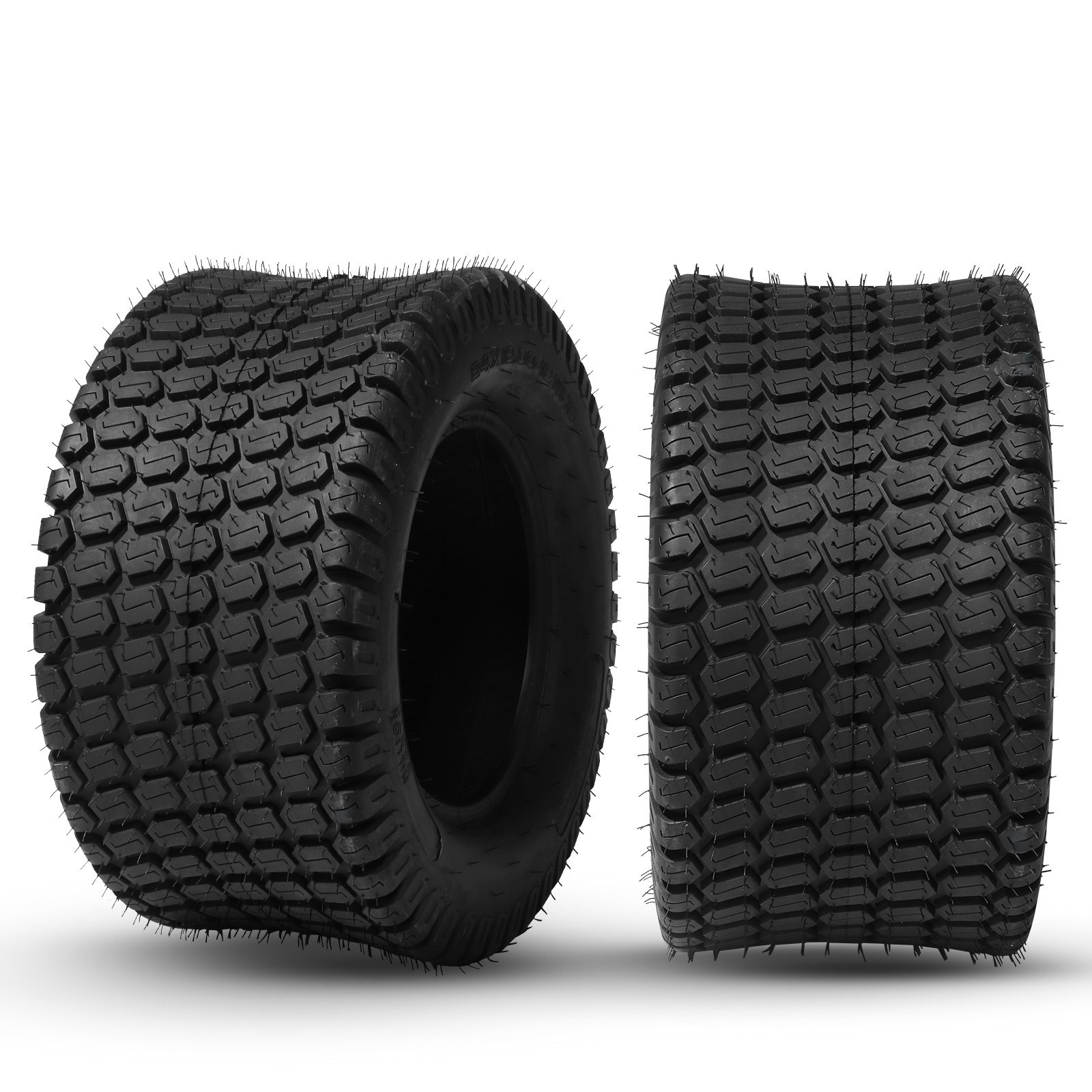 2 24x12.00-12 Lawn Mower Tractor Turf Tires 4 Ply 24x12-12 Tubeless 1710Lbs