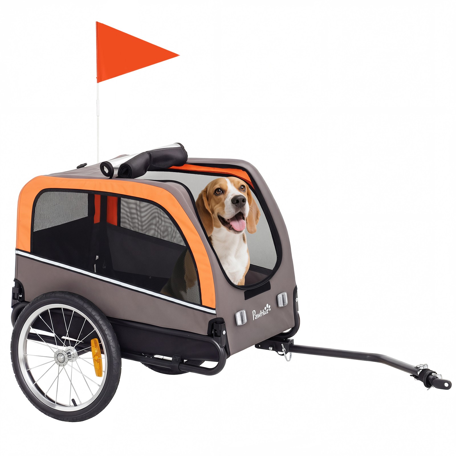 PawHut Dog Bike Trailer, Pet Cart Wagon Cart Carrier Attachment