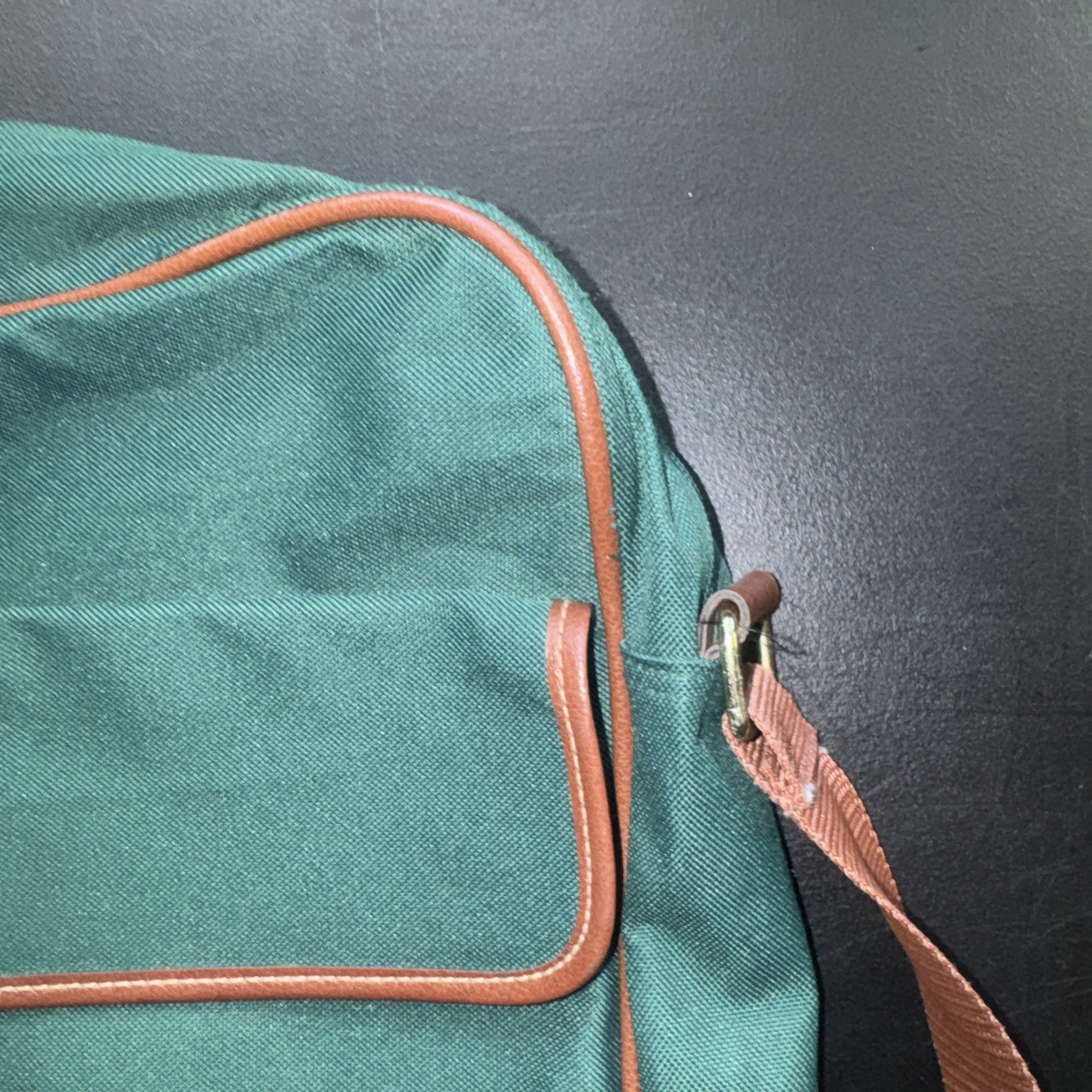 Polo Ralph Lauren Vintage Hunter Forest Green Canvas Computer Bag Messenger Bag