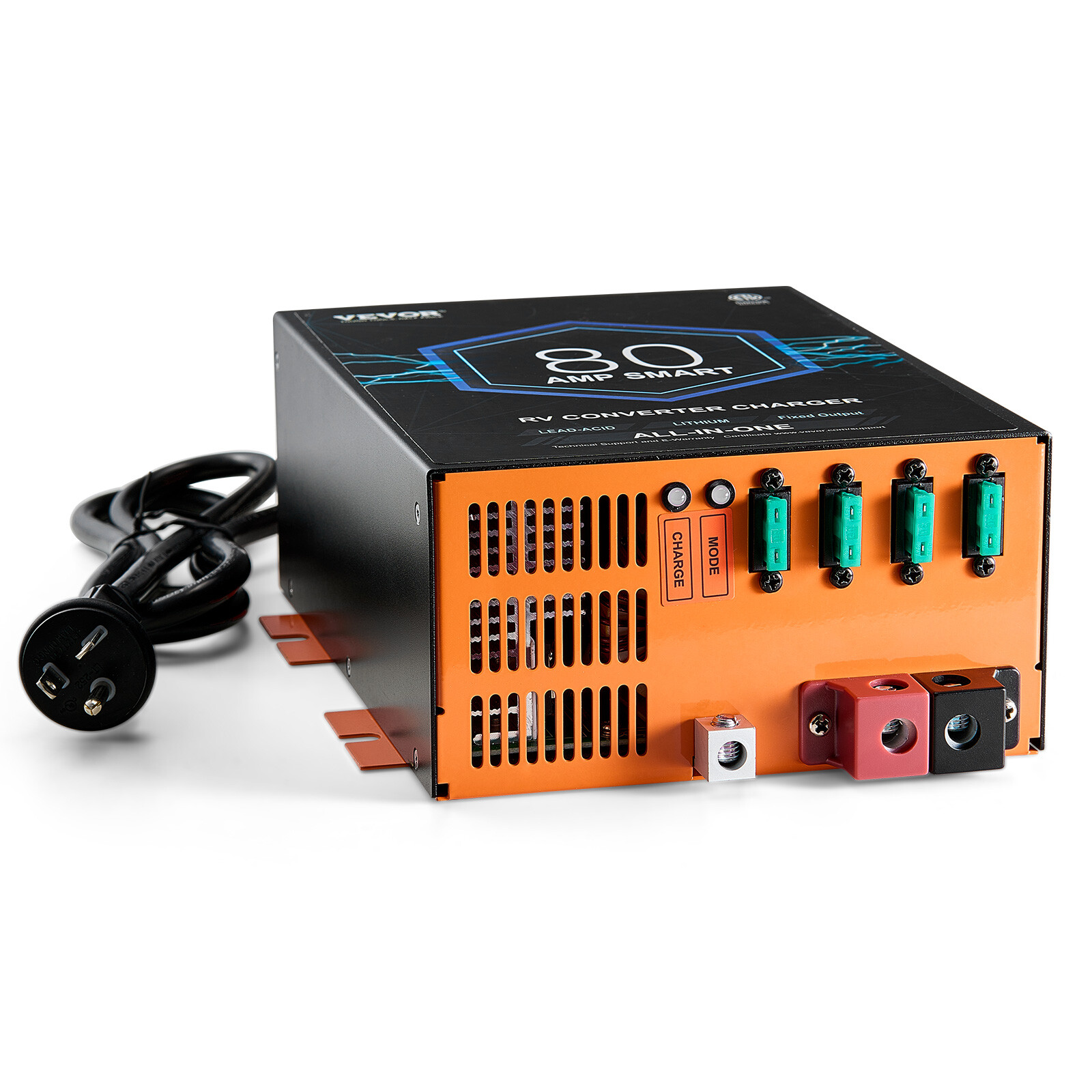 VEVOR RV Converter 80 Amp 110V AC to 12V DC RV Power Converter Battery Charger