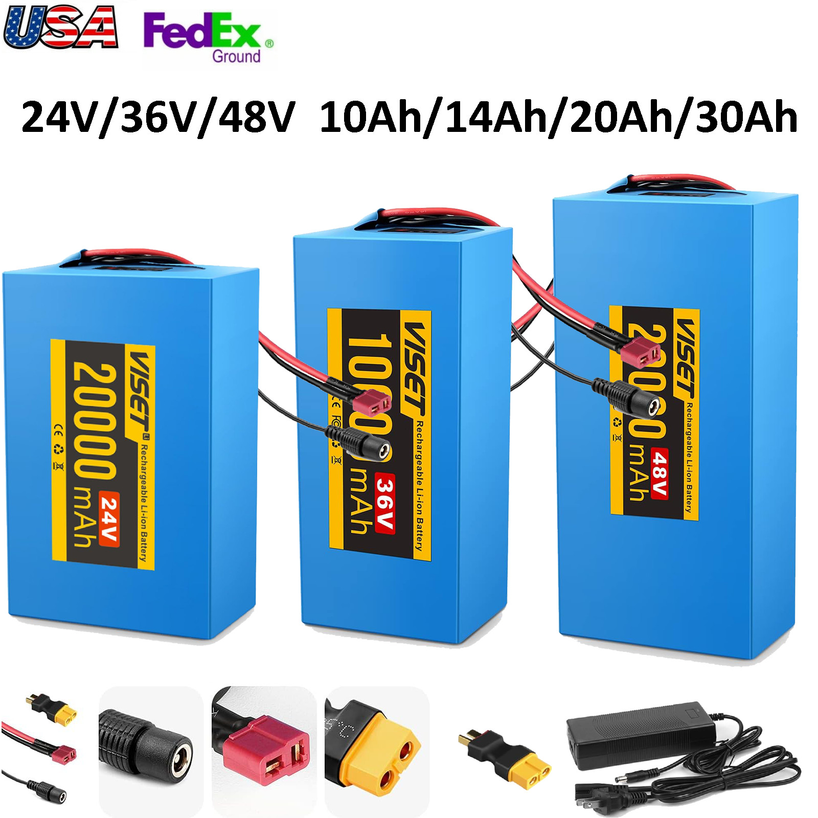 24V 36V 48V 10Ah 14Ah 20Ah 30Ah Ebike Lithium Battery for 200W-1500W Motor BMS