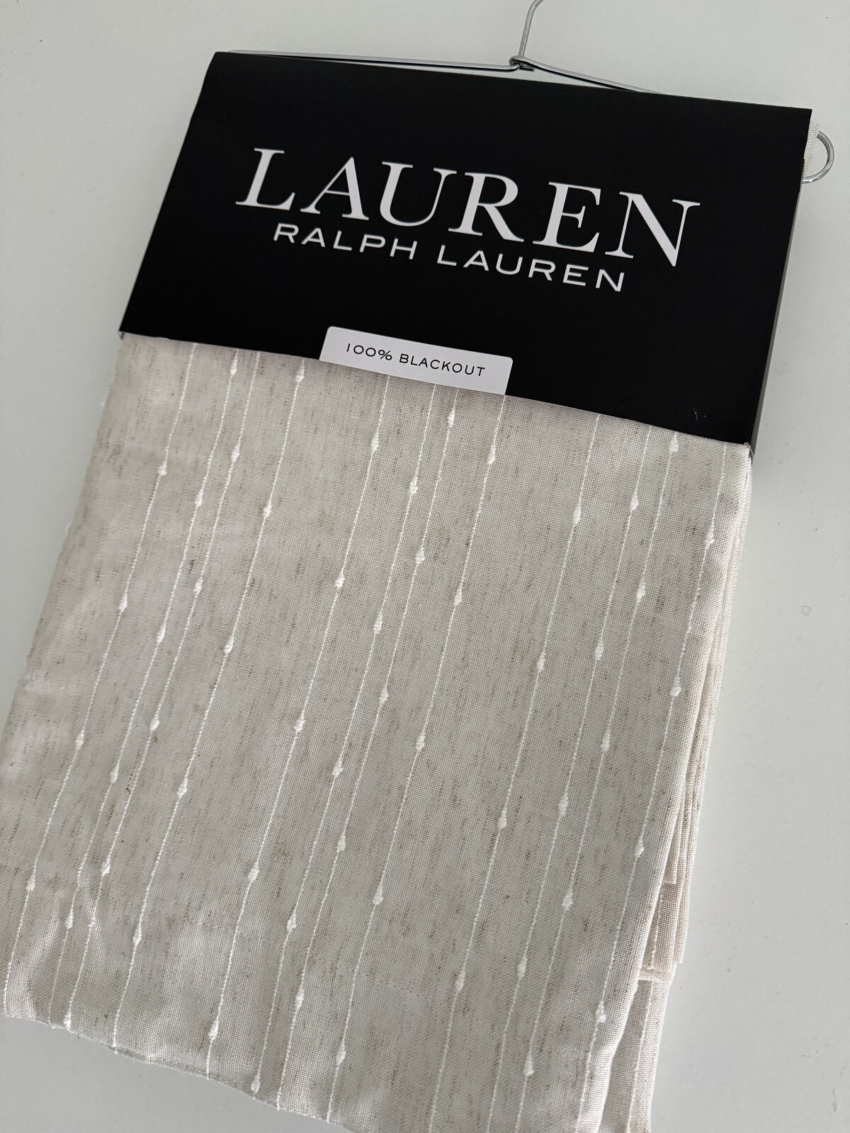 Ralph Lauren Window Curtains 2 Panels Blackout 54 x 96 Linen Blend Fully Lined