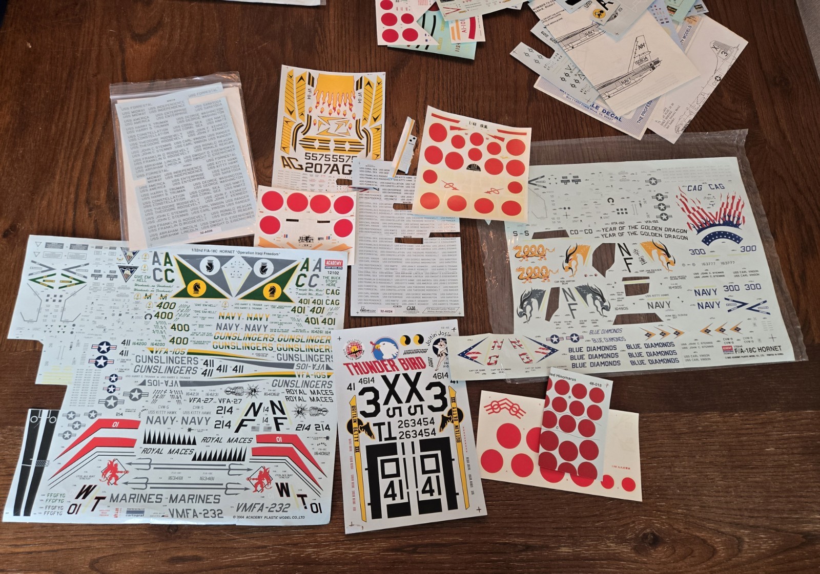 Model Airplane Decal Sheets Lot Hasegawa Tamiya ZOTZ Microscale Etc