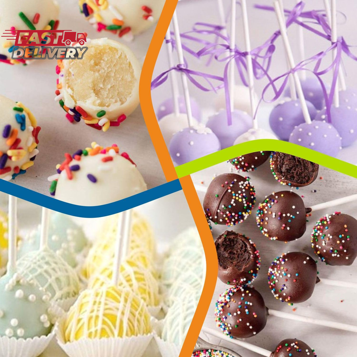 300Pcs 6 Inch(4Mm DIA) Cake Pops Sticks,Lollipop Sticks, Cake Pop Bags and Wrapp