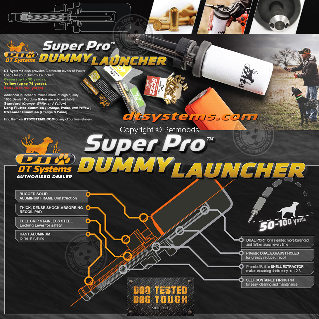 DT Systems Super Pro Dummy Launcher Orange Dog Training Kit w/ Free Power Loads