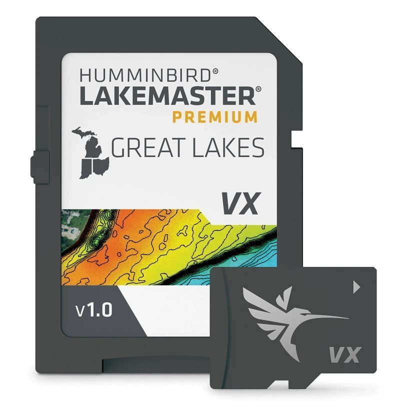 2025 Humminbird LakeMaster VX Premium Great Lakes GPS Fishing Map Chart micro/SD