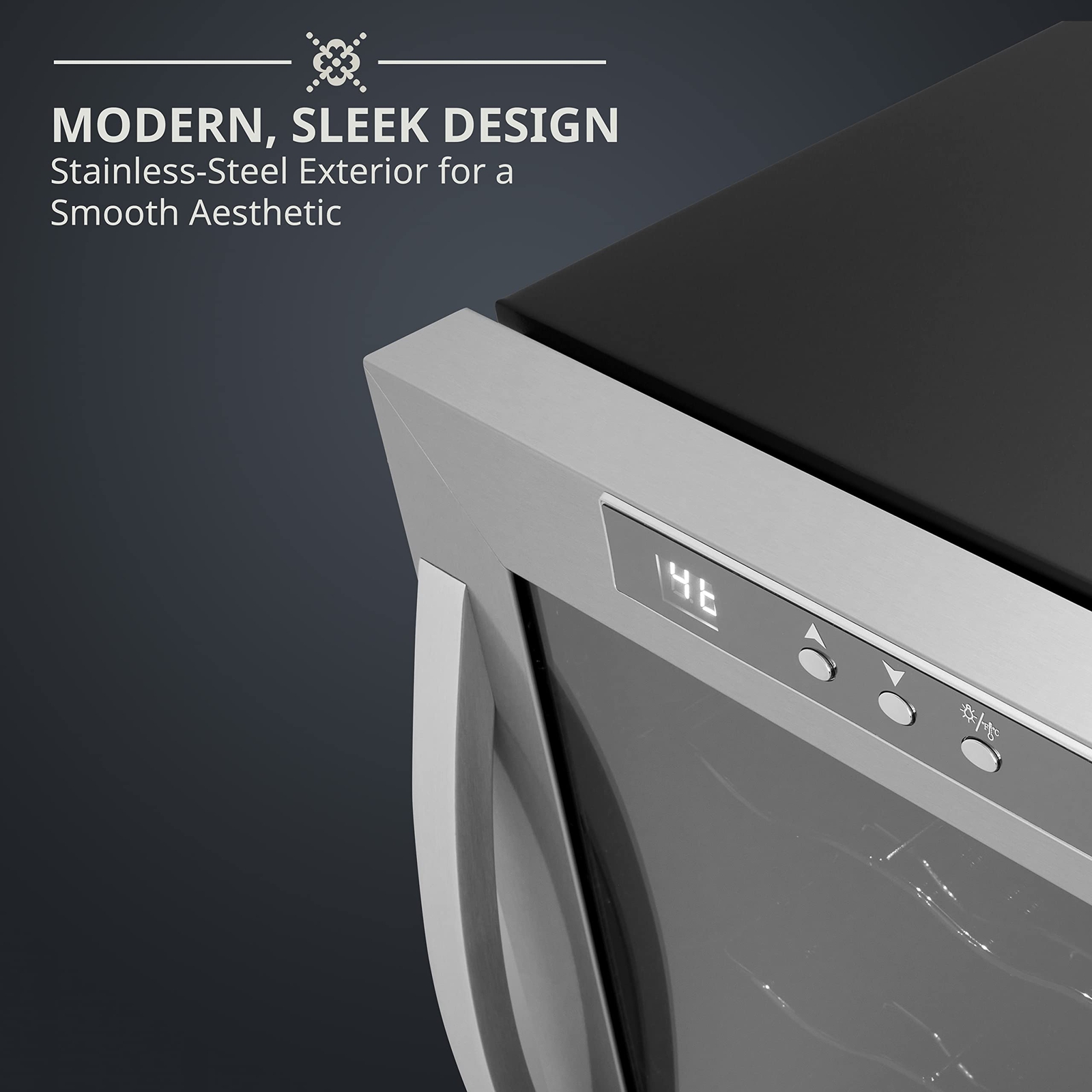 Schmecke 10 Bottle Thermoelectric Wine Cooler, Quiet Freestanding Wine Fridge