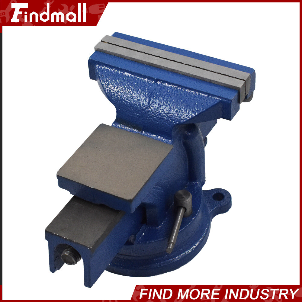 Findmall 5" Bench Vise with Anvil Swivel Locking Base Table Top Clamp Heavy Vice