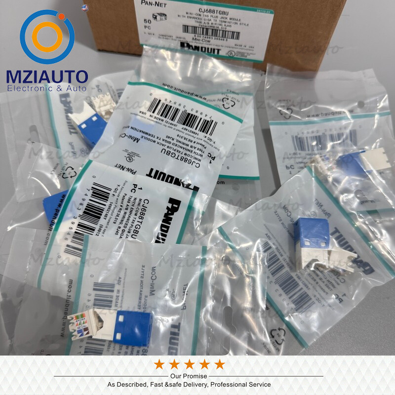 50X Cat6 MiniCom UTP RJ45 Network Jack Module Blue For Panduit CJ688TGBU Giga TX