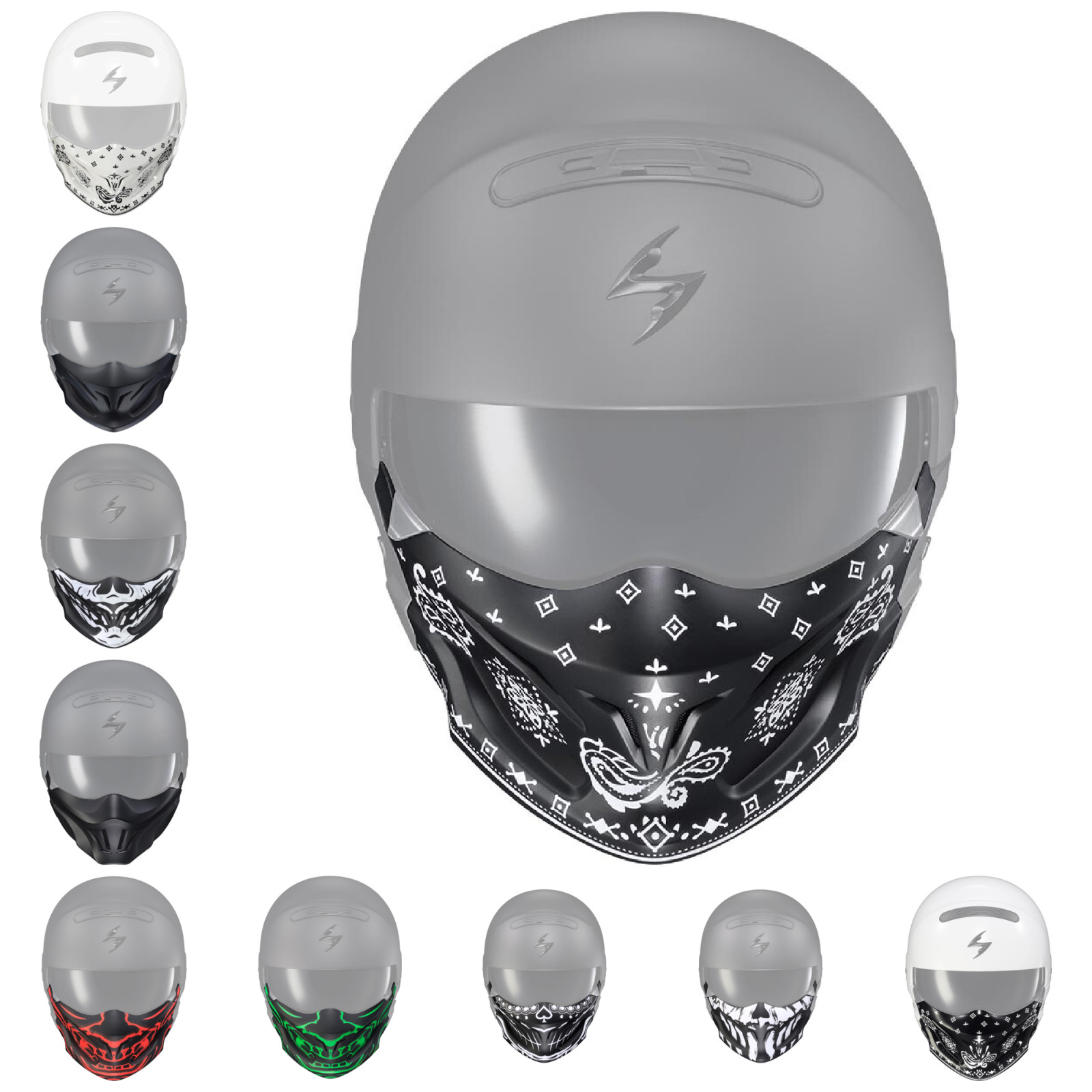 New Scorpion Exo Covert Helmet Face Mask All Colors Bandana Skull Samurai Malo